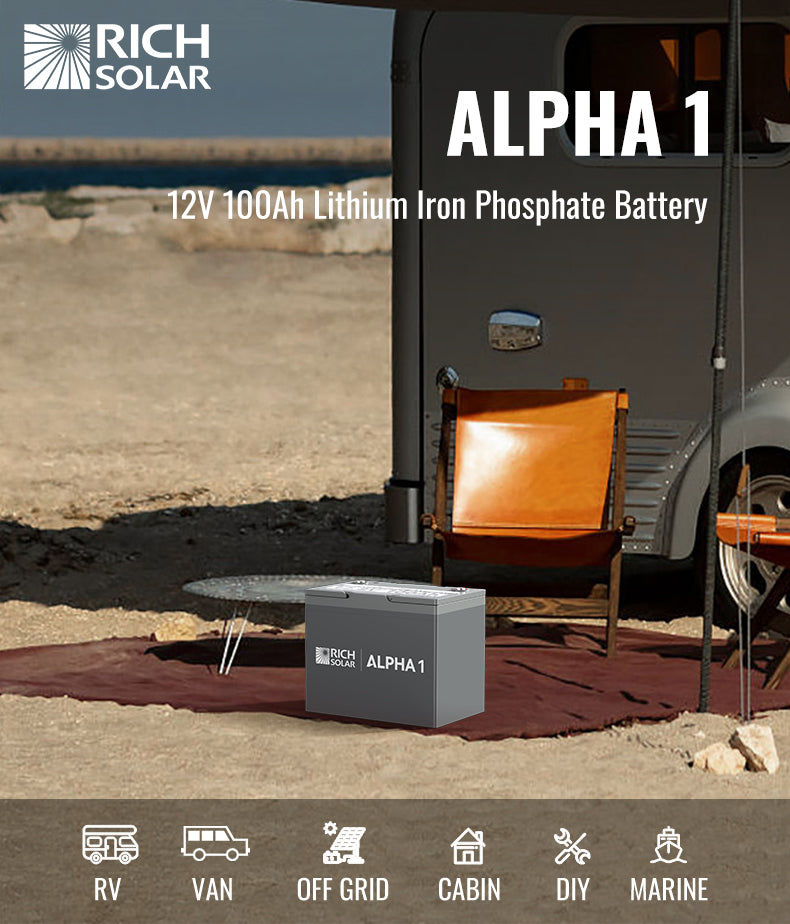 Rich Solar - Alpha 1 | 12V 100Ah LifePO4 Battery