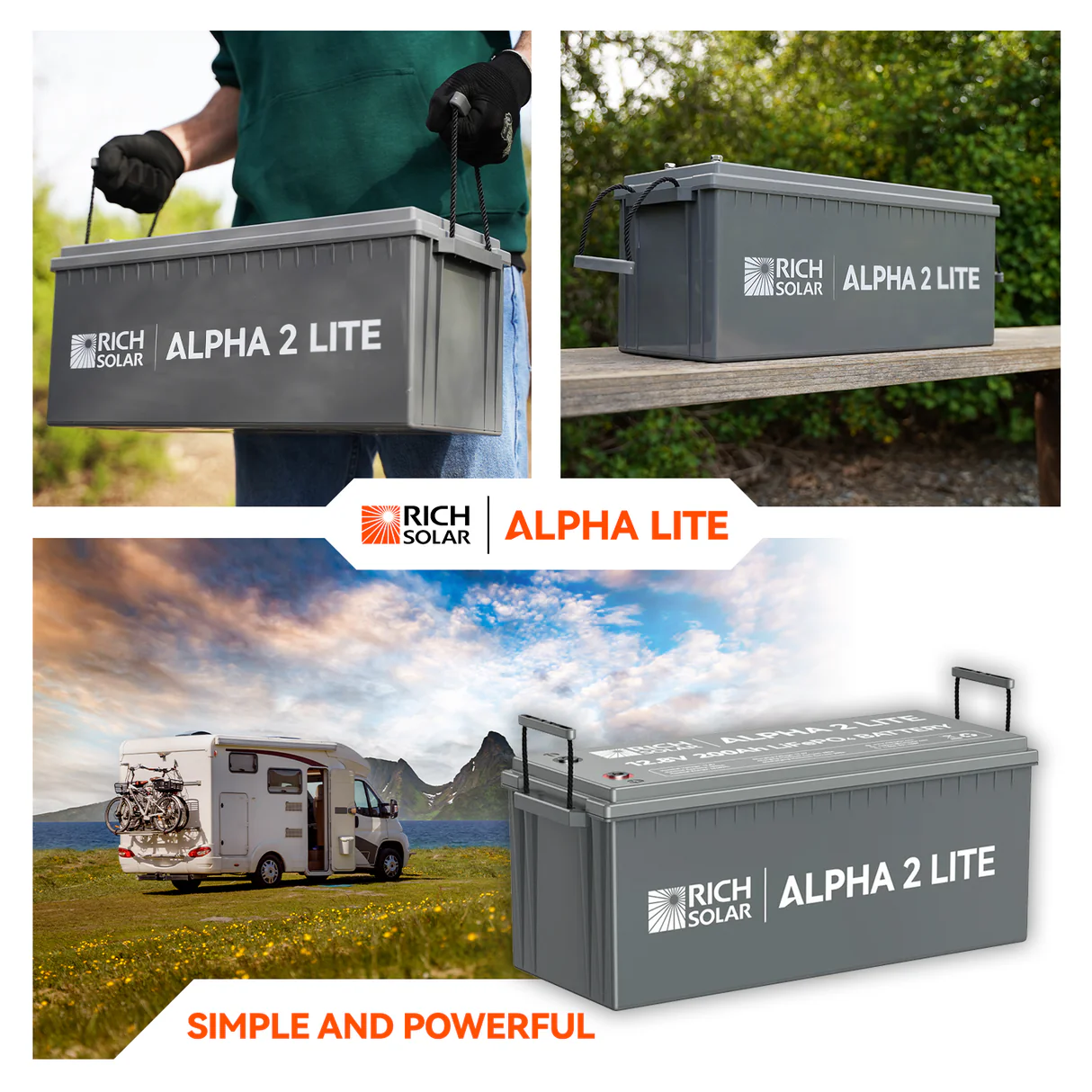 Rich Solar - Alpha 2 Lite | 12V 200Ah LifePO4 Battery