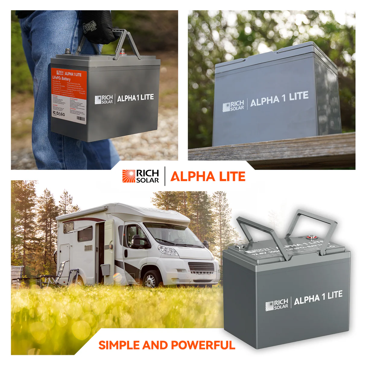 Rich Solar - Alpha 1 Lite | 12V 100Ah LifePO4 Battery