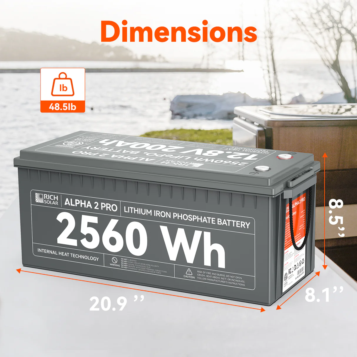 Rich Solar - Alpha 2 Pro| 12V 200Ah LifePO4 Battery
