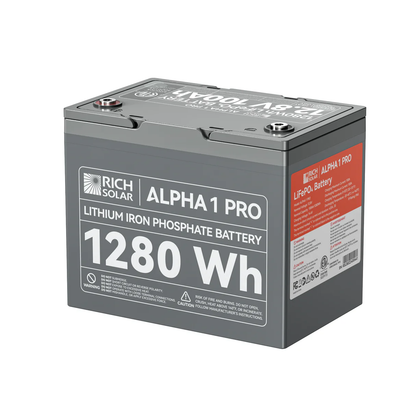 Rich Solar - Alpha 1 Pro | 12V 100Ah LifePO4 Battery
