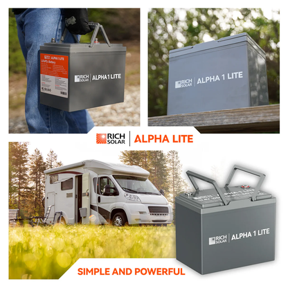 Rich Solar - Alpha 1 Lite | 12V 100Ah LifePO4 Battery